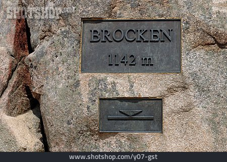 
                Hinweisschild, Brocken                   