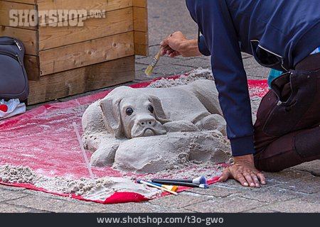 
                Hund, Straßenkunst, Modellieren                   