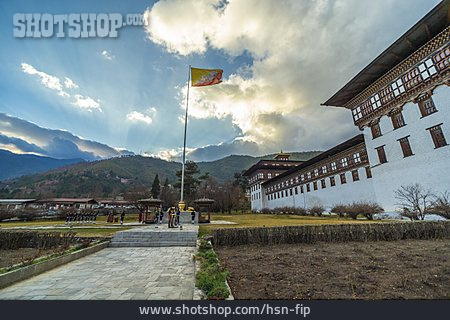 
                Bhutan, Thimphu, Tashichho Dzong                   