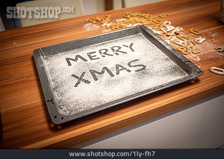 
                Backblech, Weihnachtsbäckerei, Merry Xmas                   