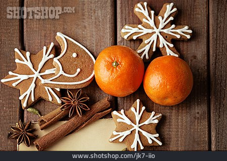 
                Weihnachten, Mandarine, Lebkuchen                   