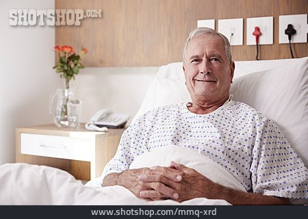 
                Senior, Patient, Krankenhausbett                   