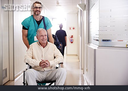 
                Patient, Schieben, Rollstuhl                   