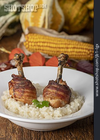 
                Risotto, Meat Dish, Chicken Drumstick                   