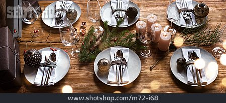 
                Weihnachtsdekoration, Festtafel, Tischset                   