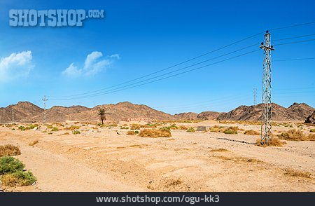 
                Wüste, Strommast, ägypten                   
