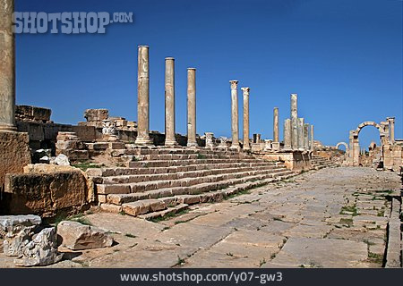 
                Archäologie, Säule, Leptis Magna                   