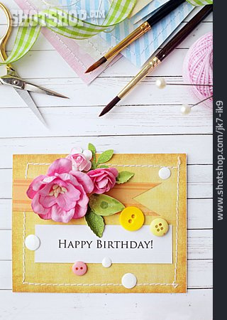 
                Happy Birthday, Bastelarbeit, Geburtstagskarte                   