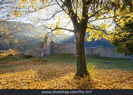 
                Herbst, Burgruine Karlstein                   