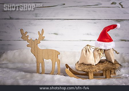 
                Weihnachtsmann, Bescherung, Weihnachtsdekoration                   