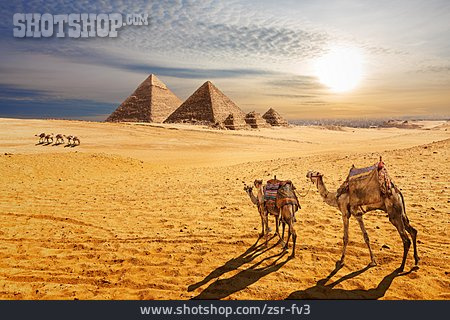 
                ägypten, Weltwunder, Pyramiden Von Gizeh                   