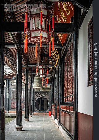 
                Glocke, Deckenlampe, Buddhistischer Tempel                   