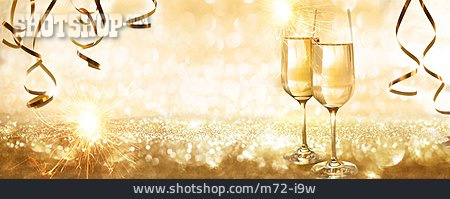 
                Champagner, Golden, Neujahr                   