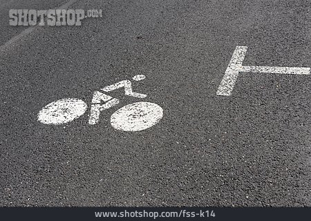 
                Piktogramm, Fahrradweg, Fahrbahnmarkierung                   