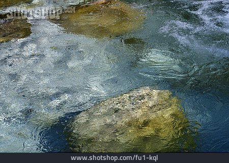 
                Stein, Gebirgsbach, Unter Wasser                   