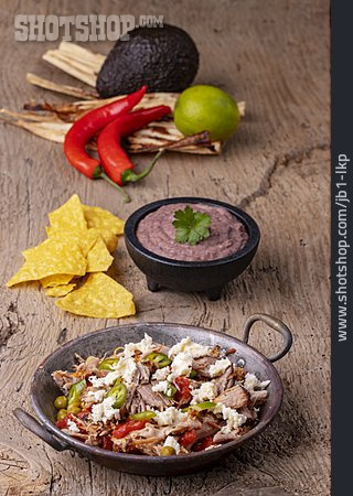 
                Pfannengericht, Mexikanische Küche, Pulled Pork                   