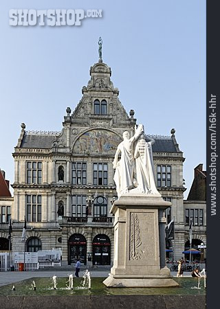 
                Gent, Sint-baafsplein, Koninklijke Nederlandse Schouwburg                   