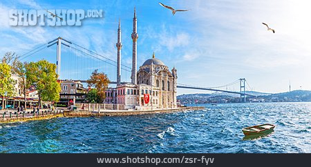 
                Istanbul, Bosporus-brücke, Ortaköy-moschee                   