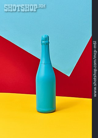 
                Design, Sektflasche, Farbfläche                   