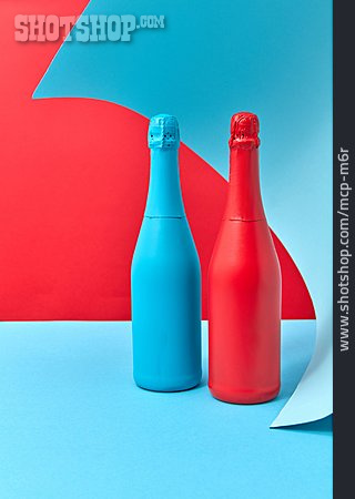 
                Sektflasche, Produktdesign, Zweifarbig                   