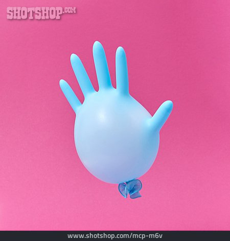 
                Hand, Luftballon, Aufgeblasen                   