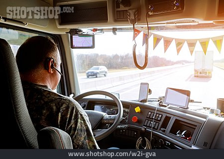 
                Highway, Steering Wheel, Truck Driver                   