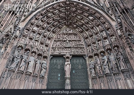 
                Portal, Straßburger Münster, Mittelportal, Hochgotisch                   