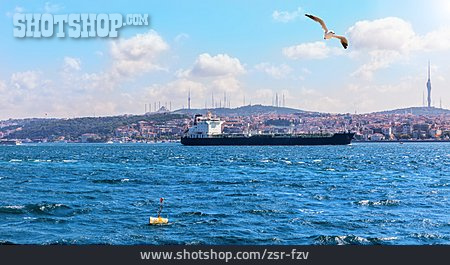 
                Containerschiff, Güterverkehr, Bosporus, Istanbul                   