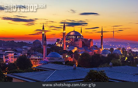 
                Abendhimmel, Hagia Sophia                   