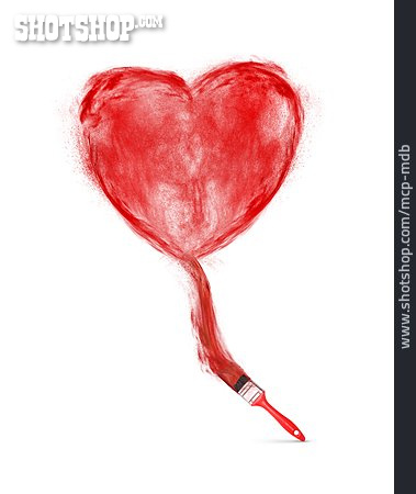 
                Herz, Pinsel, Zeichnung                   