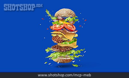 
                Zutaten, Cheeseburger, Burger                   