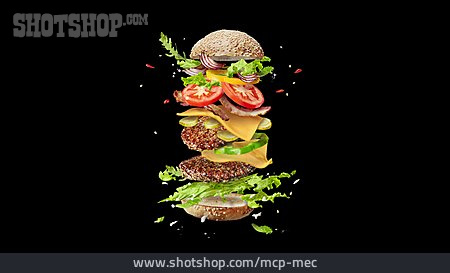 
                Fastfood, Zutaten, Cheeseburger                   