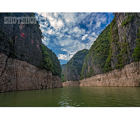 
                Fluss, Felsschlucht, Shennong Xi                   