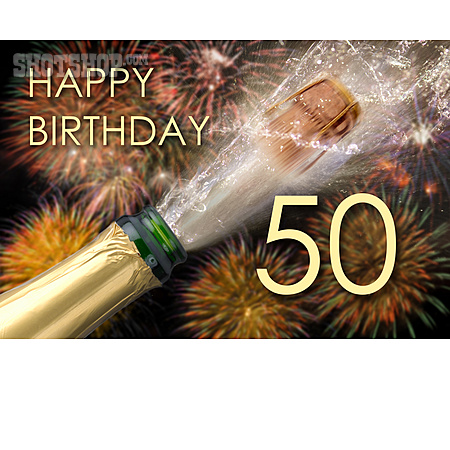 
                Happy Birthday, 50, Geburtstagskarte                   