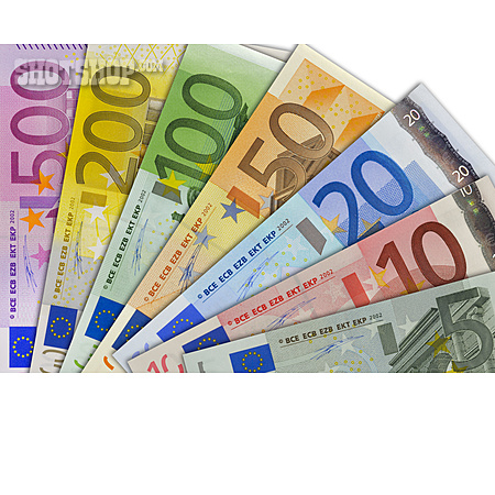 
                Euroschein, Währung, Geldfächer                   