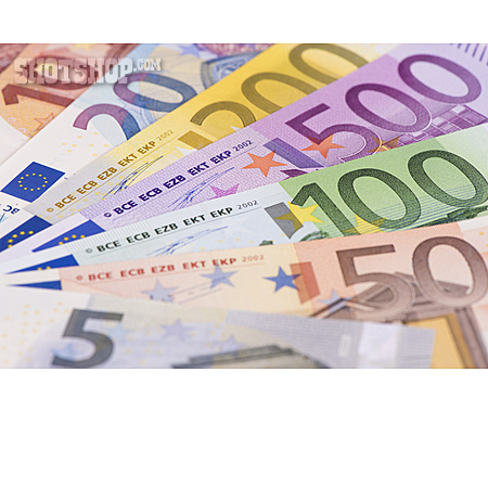 
                Euro, Euroschein, Geldfächer                   