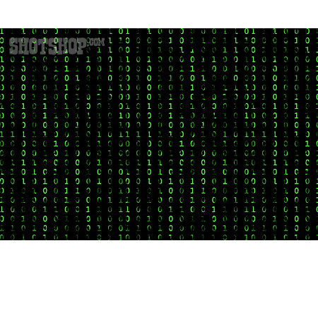 
                Binärcode, Matrix, Zahlenkolonne                   