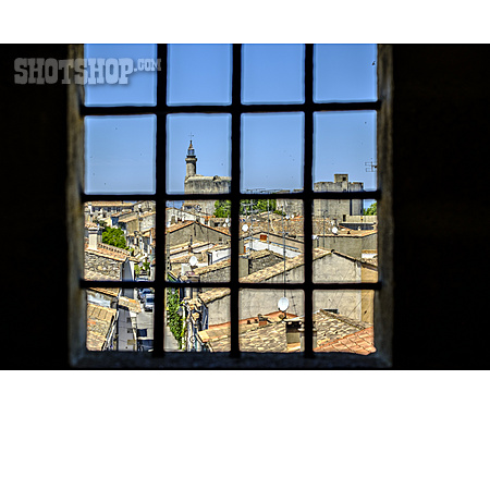 
                Fenster, Aussicht, Mittelalterlich, Aigues-mortes                   