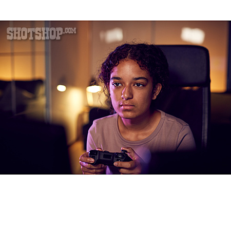 
                Girl, Gambling, Video Game                   