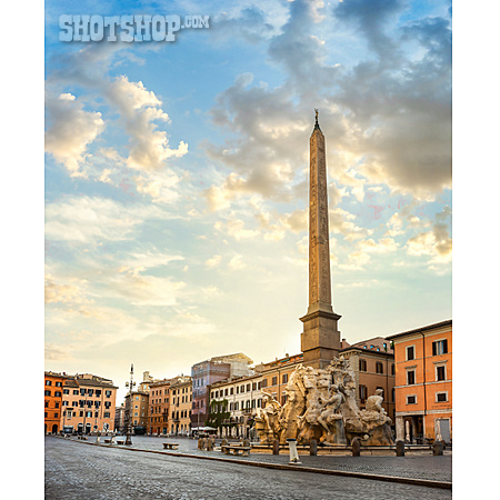 
                Obelisk, Piazza Navona, Vierströmebrunnen                   