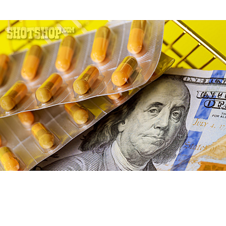 
                Medikament, Gesundheitskosten, Dollar                   