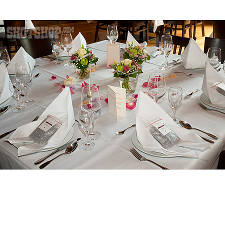 
                Hochzeit, Tischdekoration, Restaurant                   