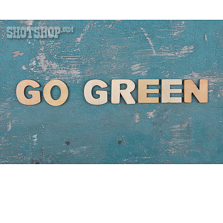 
                Holzbuchstaben, Go Green                   