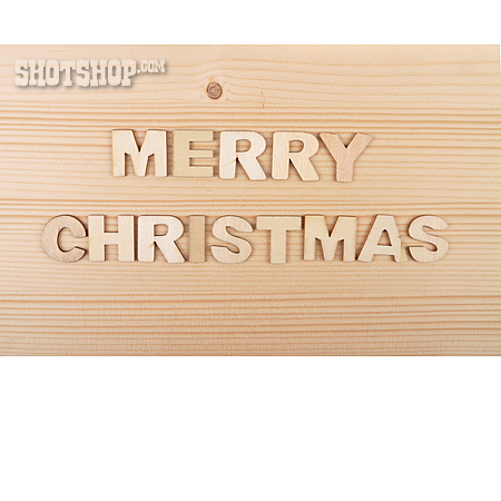 
                Holzbuchstaben, Merry Christmas                   