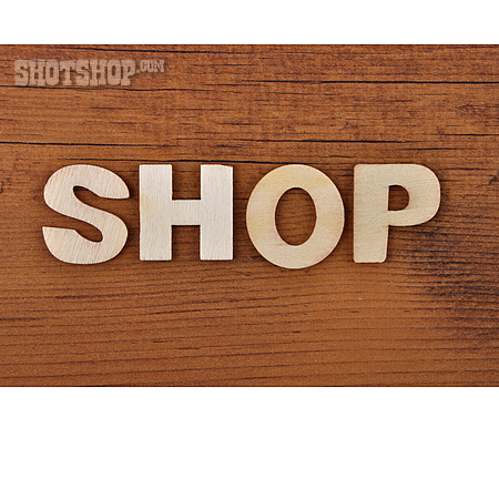 
                Shop, Holzbuchstaben                   