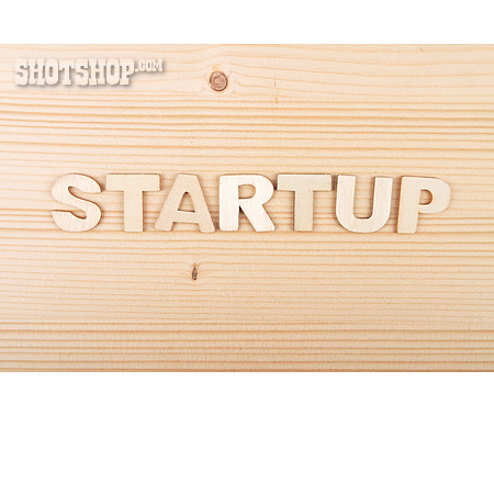 
                Holz, Buchstaben, Startup                   