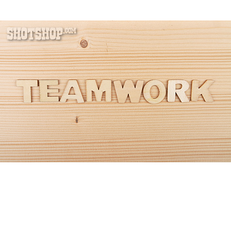 
                Teamwork, Holzbuchstaben                   