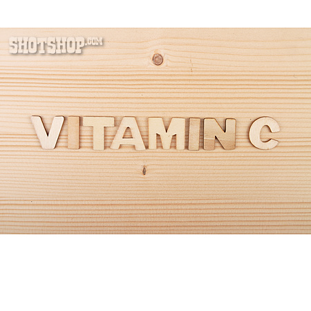 
                Vitamin C, Holzbuchstaben                   