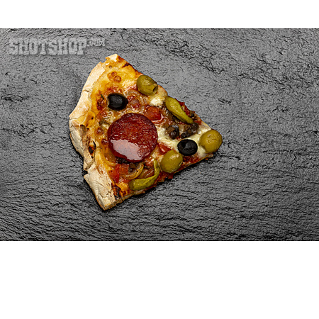 
                Pizza, Pizzastück, Salamipizza                   