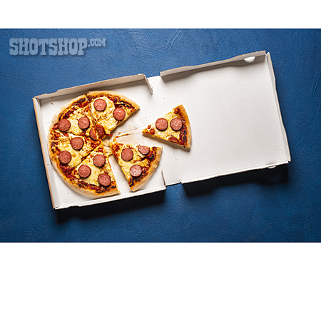 
                Pizzakarton, Salamipizza, Lieferpizza                   